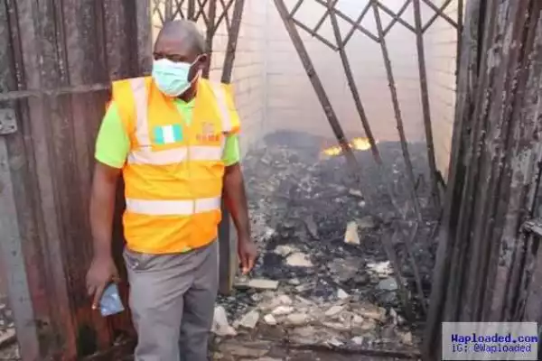 Photos: Fire Guts Abdulkadir Kure Market In Minna, 50 Shops Razed
